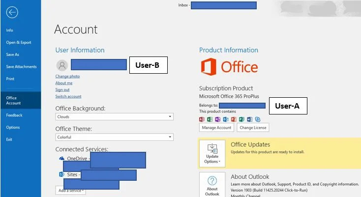Microsoft Office 365 account sign-in and activation screen