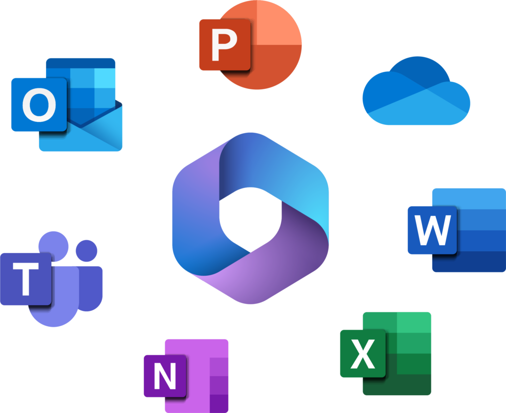Microsoft Office 365 applications running on PC, Mac and tablet devices